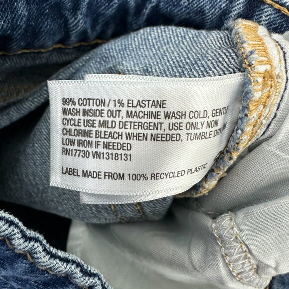 Wild Fable Super High Rise Baggy Distressed Women's size 0 Dark Blue Denim Jeans - Picture 4 of 5